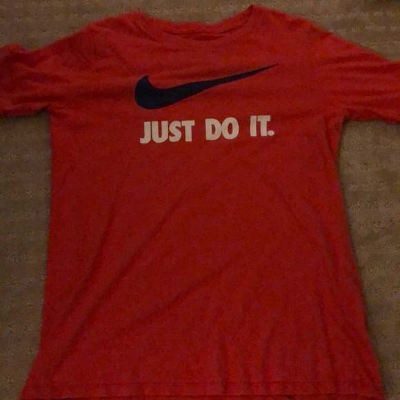 Red Nike Just Do It Shirt Size Boys Xl 